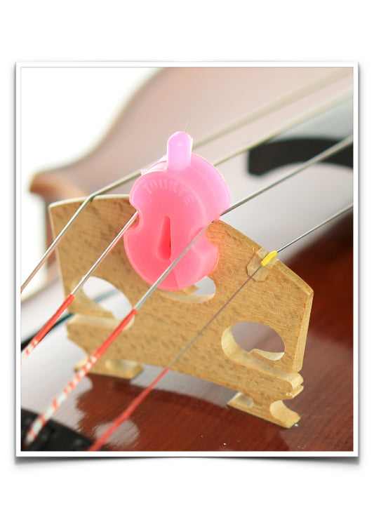 Original tourte single hole pink rubber violin viola mute 3/4 - 4/4 Size.