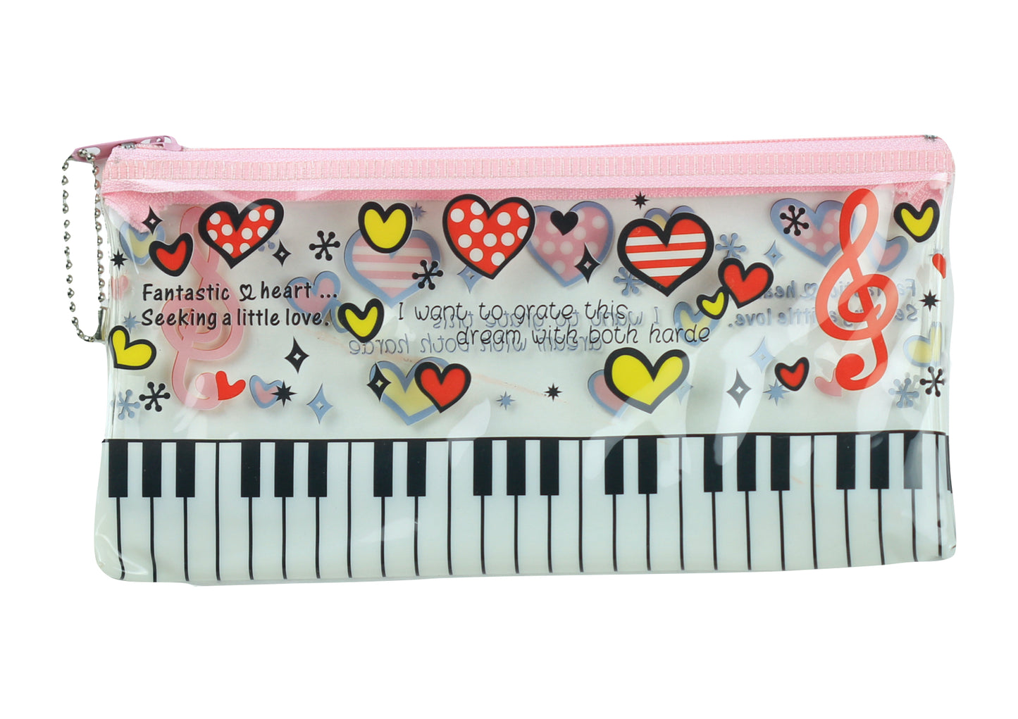 5 piece musical stationery pack- pencil case sharpener eraser ruler & pencil