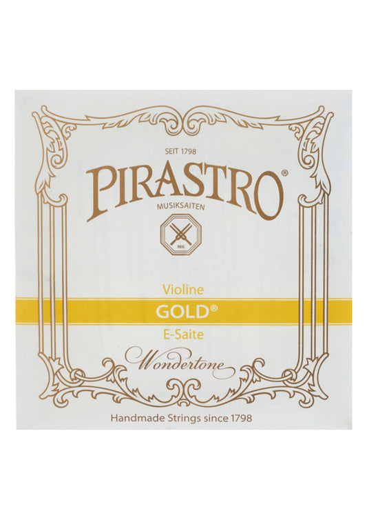 Pirastro Wondertone GOLD Violin steel E String 4/4 size BALL end medium gauge