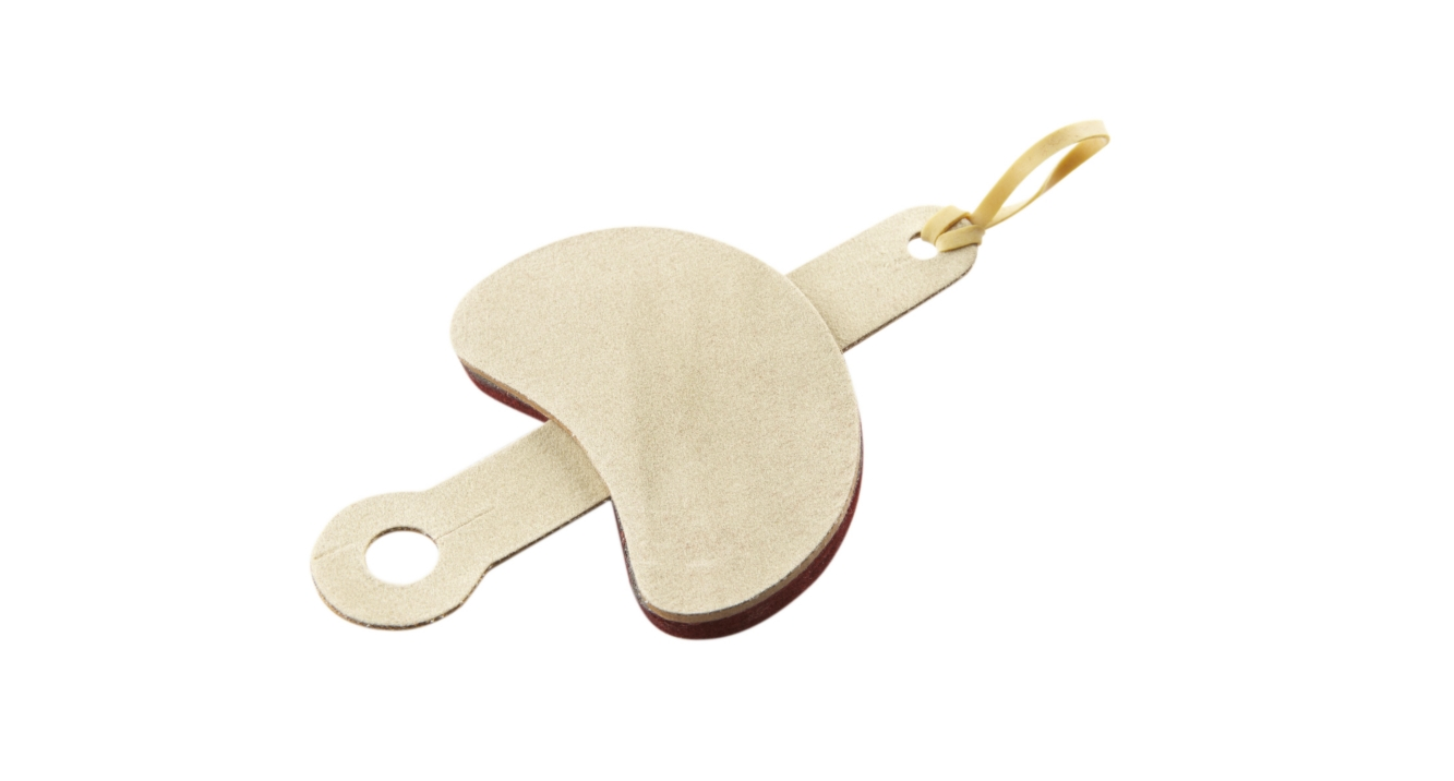 Poehland kidney shaped Model C brown violin shoulder pad rest 1/2 - 1/4 Size