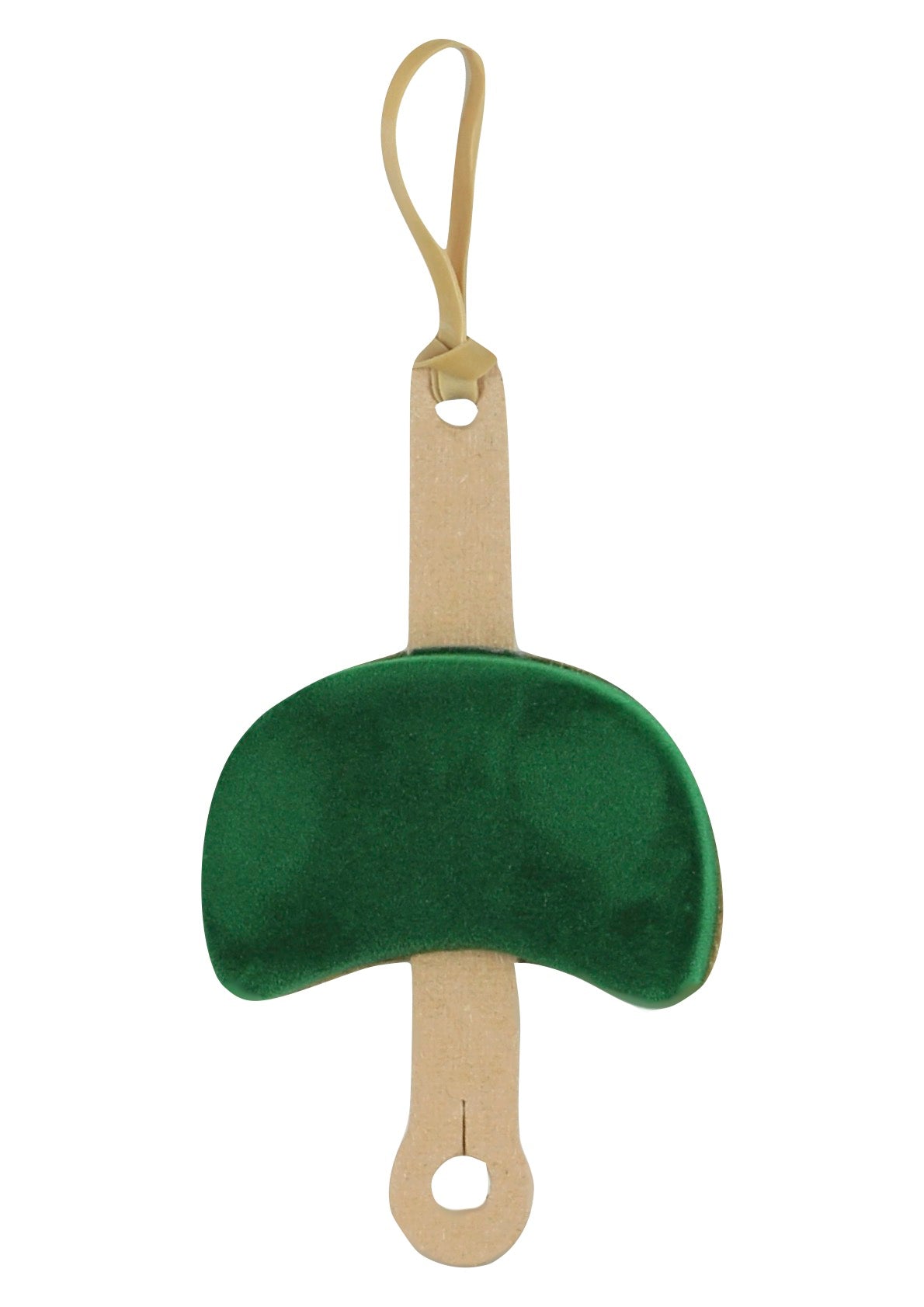 Poehland kidney shaped Model C green velour violin shoulder pad 3/4 - 4/4 Size
