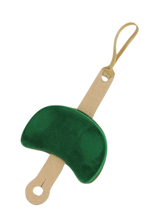 Poehland kidney shaped Model C green velour violin shoulder pad 3/4 - 4/4 Size
