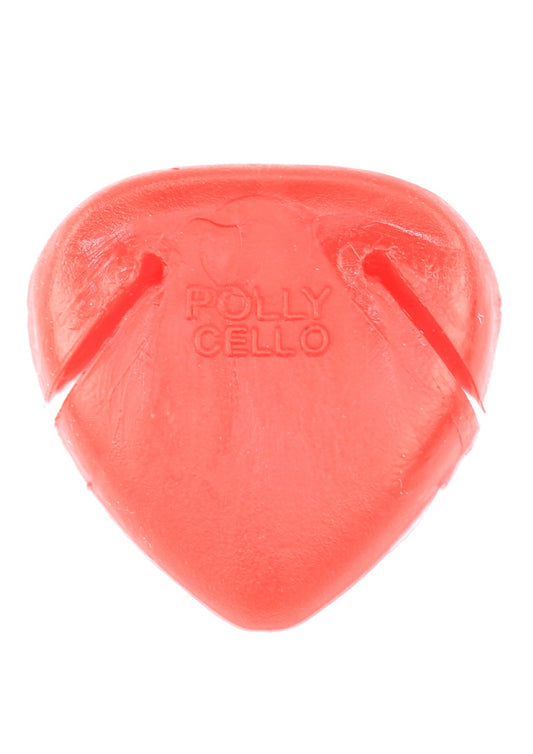 Red soft rubber Polly Mute for 3/4 - 4/4 cello warm sound