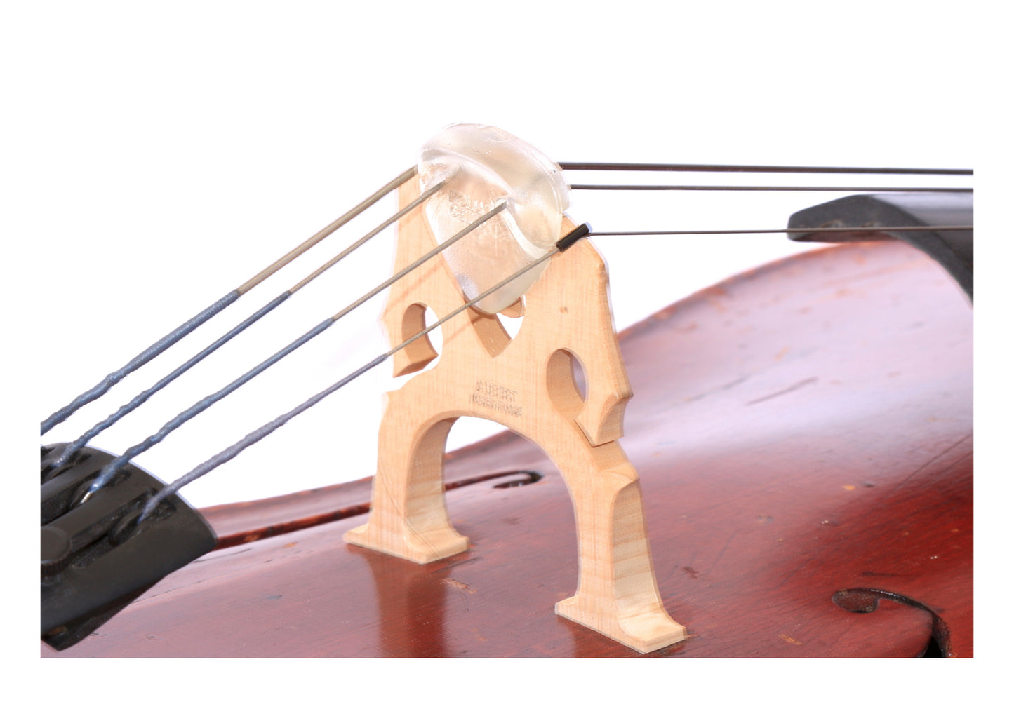 Clear soft rubber Polly Mute for 3/4 - 4/4 cello warm sound