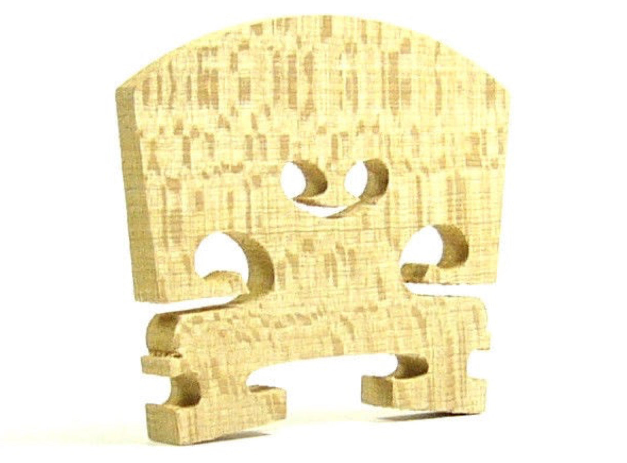 Premium grade violin bridge made from selected aged maple 1/8 size