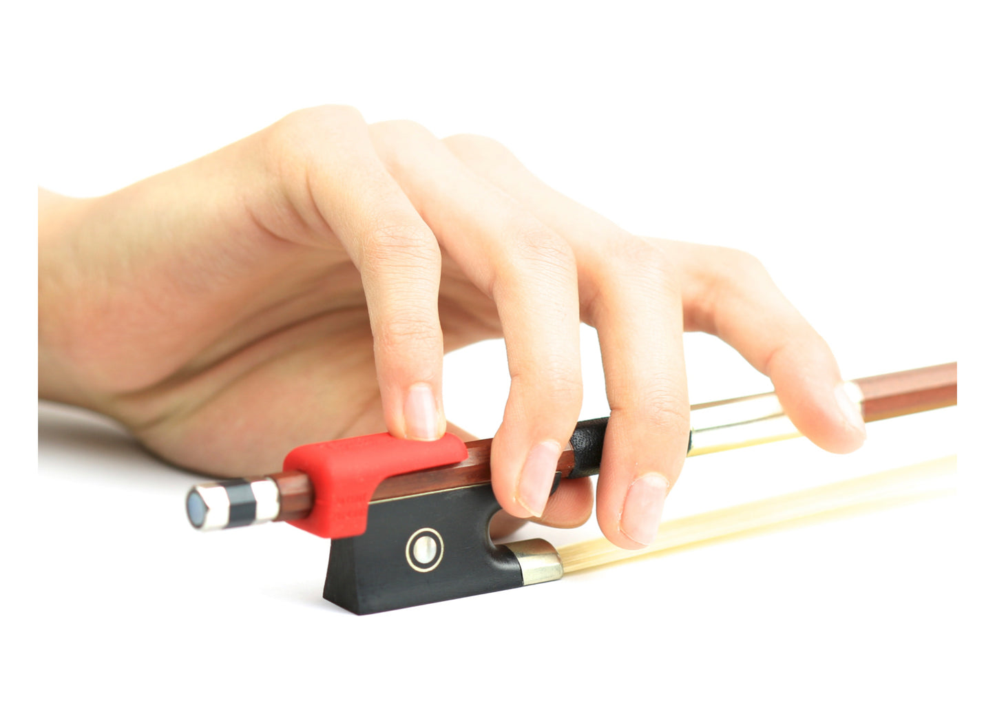 Pinky Hold Red bow holding aid assists with proper hand posture violin/viola