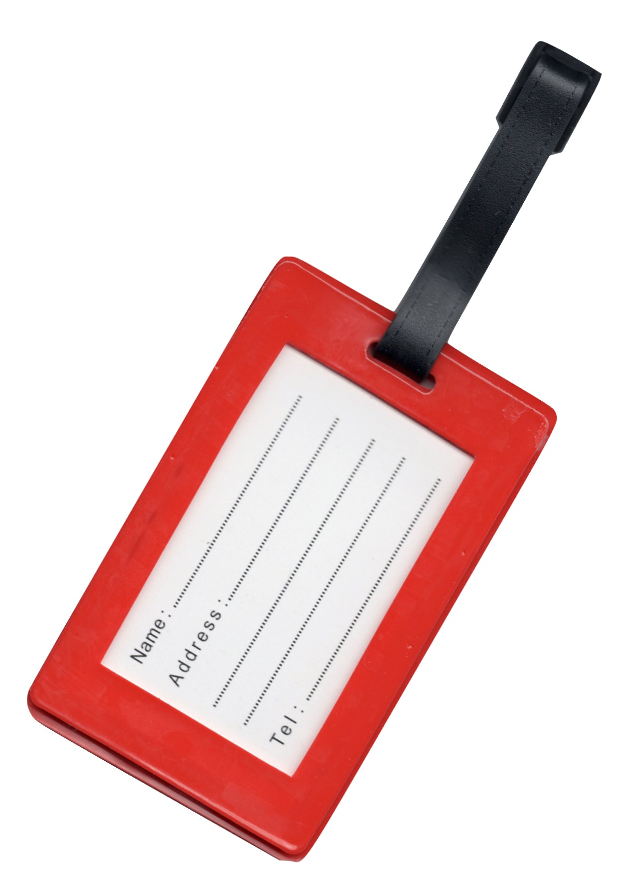 Red keyboard & music symbols design bag instrument case luggage tag