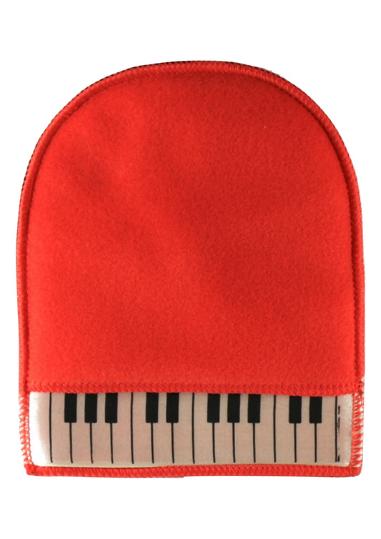 Super soft cotton piano cleaning polishing mitten cloth red colour