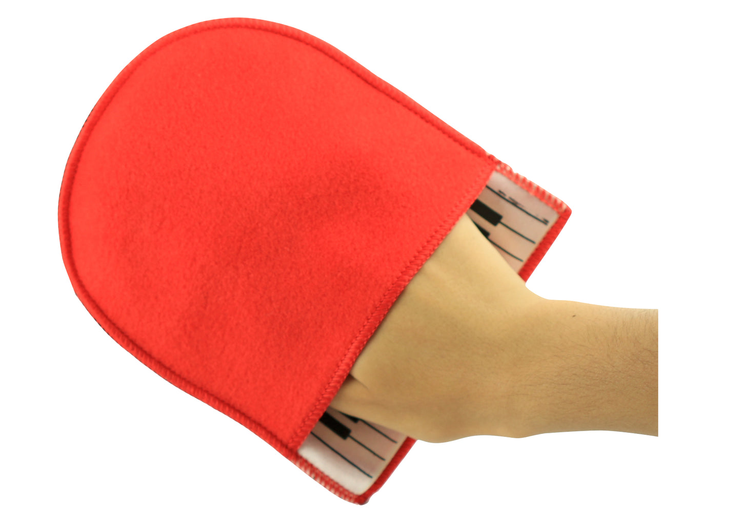 Super soft cotton piano cleaning polishing mitten cloth red colour