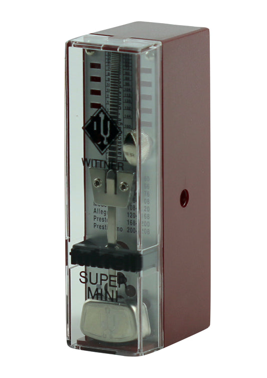 Red Wittner Taktell Super Mini pendulum metronome accurate & portable