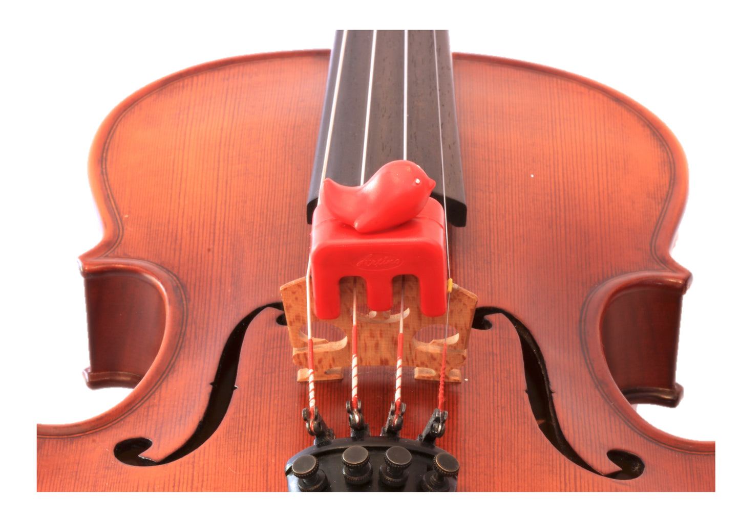 Otto Musica Artino weighted red bird violin viola practice mute 4/4 size