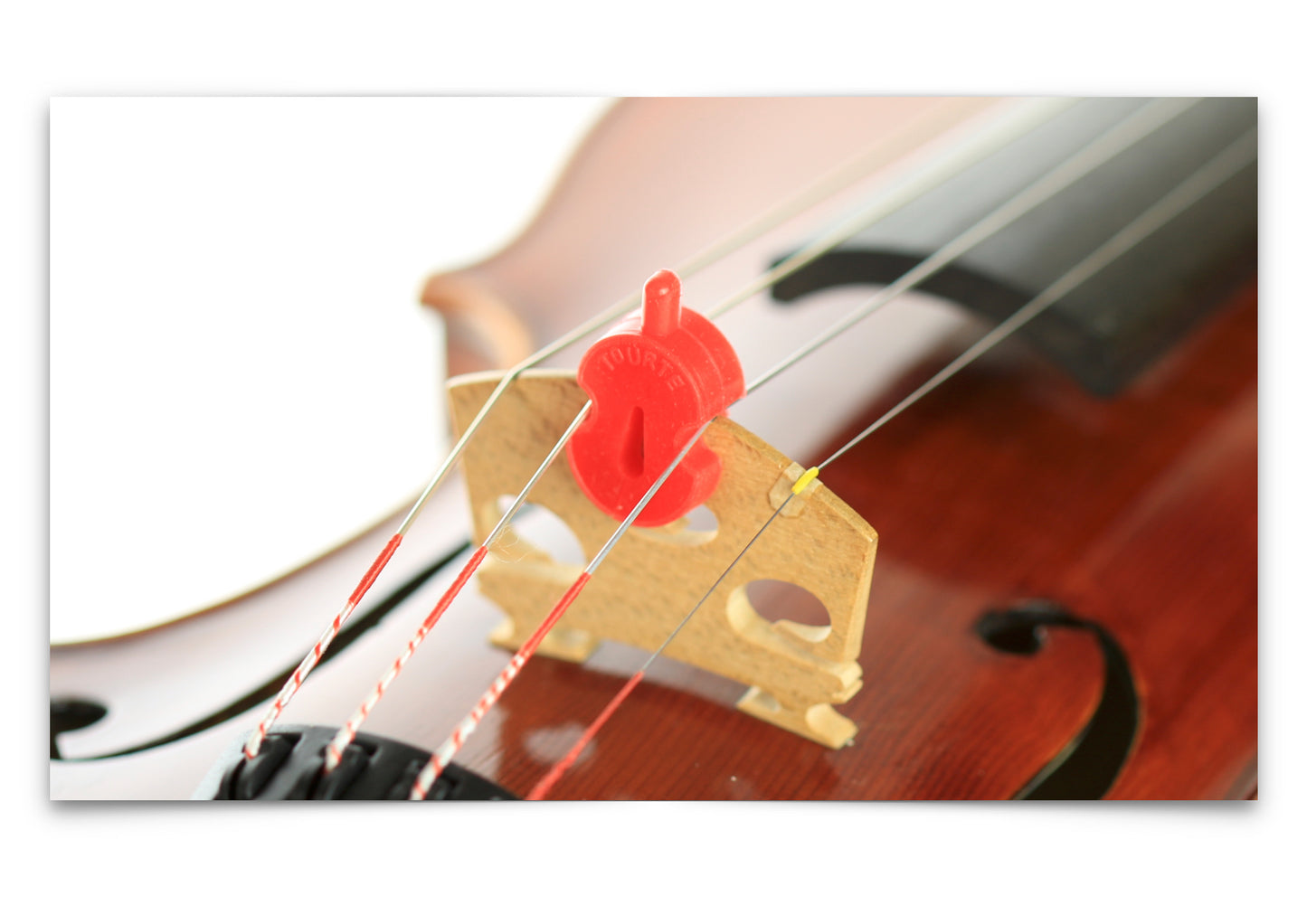 Original tourte single hole red rubber violin viola mute 3/4 - 4/4 size