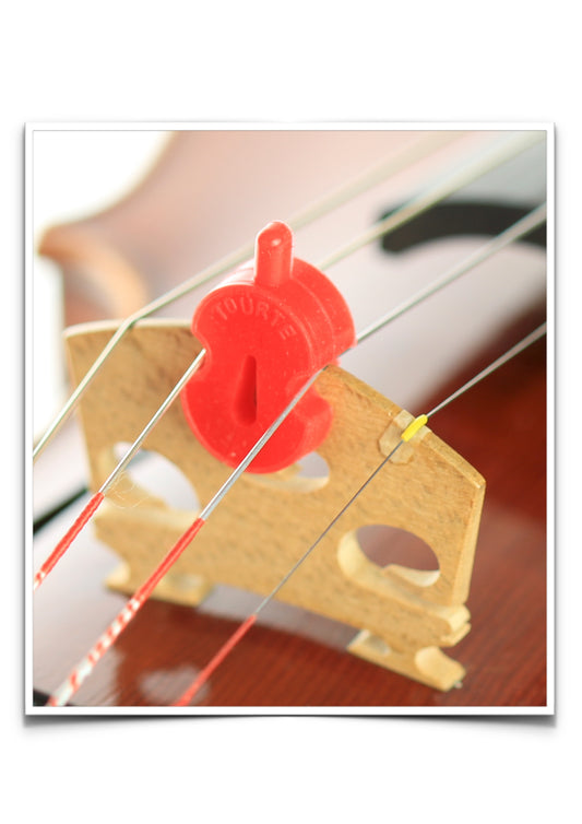 Original tourte single hole red rubber violin viola mute 3/4 - 4/4 size