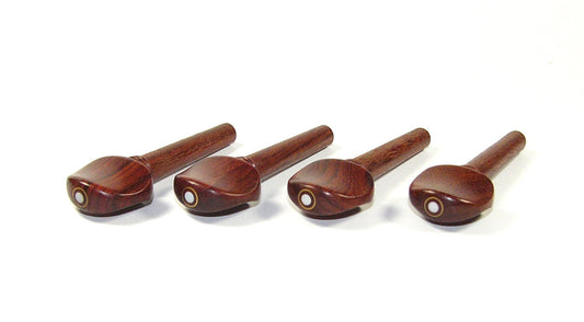 New 1/4 size set of 4 rosewood violin tuning pegs mother of pearl Parisian eye