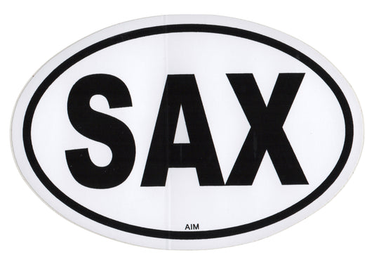 AIM Gifts Oval Bumper Sticker SAX