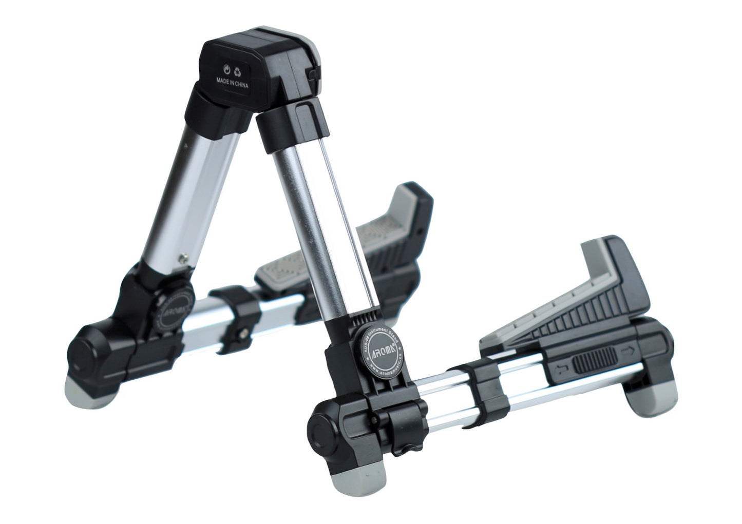 Silver AROMA brand AUS-08 violin viola ukulele display stand