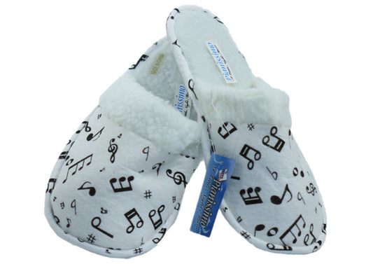 AIM Gifts brand Slippers Music Theme Medium