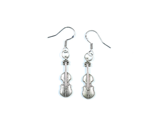 925 sterling silver ear wire hook violin drop earrings inc free red lace pouch