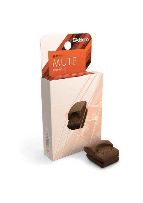 SPECTOR Violin Mute BRONZE 4/4 - 3/4 Size easy install/usage