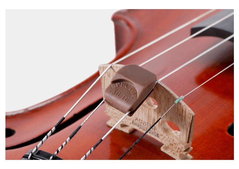 SPECTOR Violin Mute BRONZE 4/4 - 3/4 Size easy install/usage