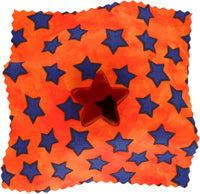 Rockin rosin for violin viola cello star shaped with patterned cloth