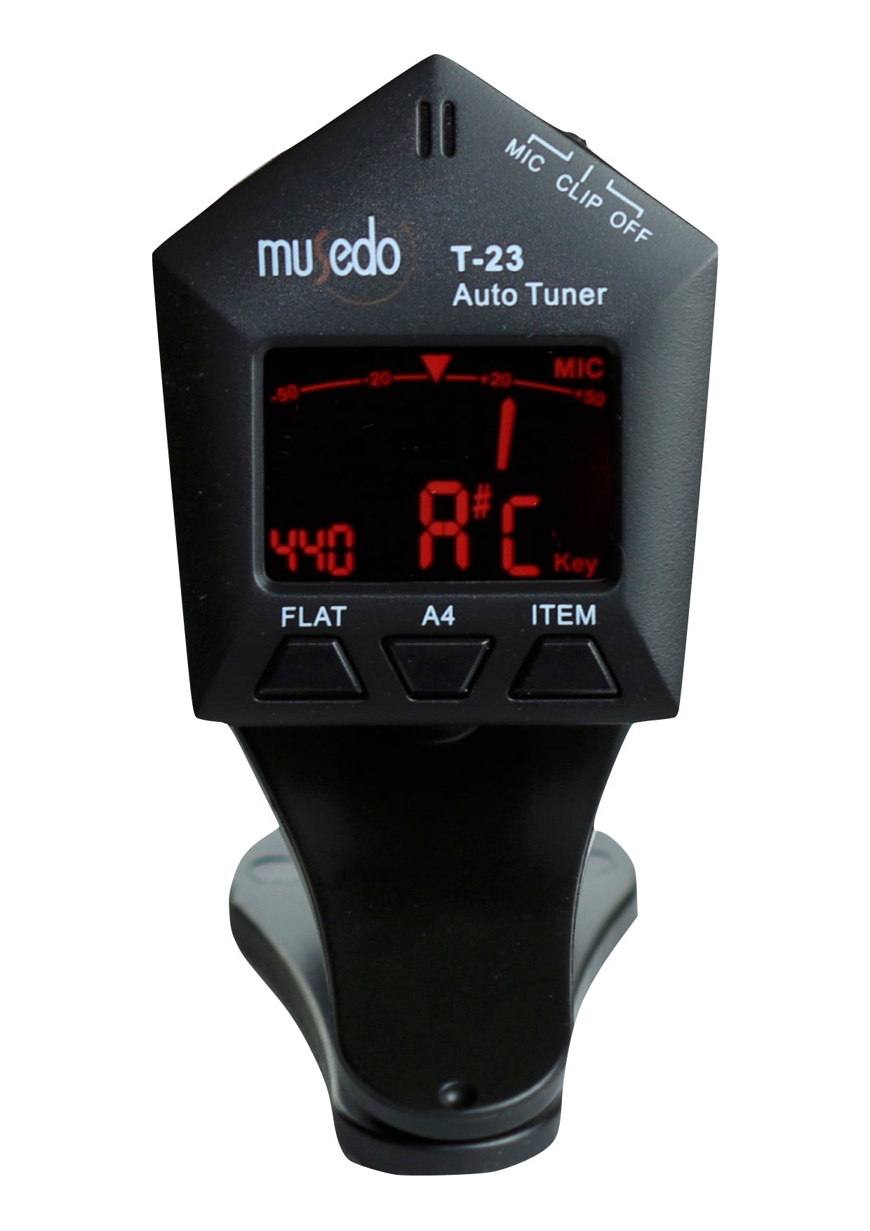 Musedo pentagon clip on tuner model T-23 chromatic Violin Guitar Bass Uke
