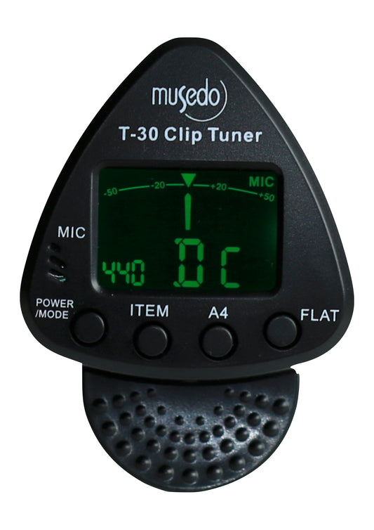 Musedo triangle clip on tuner model T-30 chromatic violin guitar bass guitar