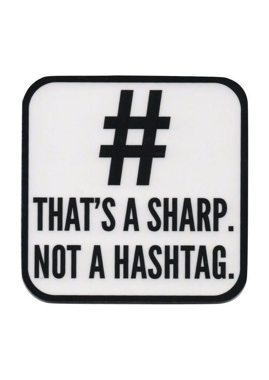 AIM Gifts vinyl drinks coaster rubber non slip base That’s a sharp not a hashtag