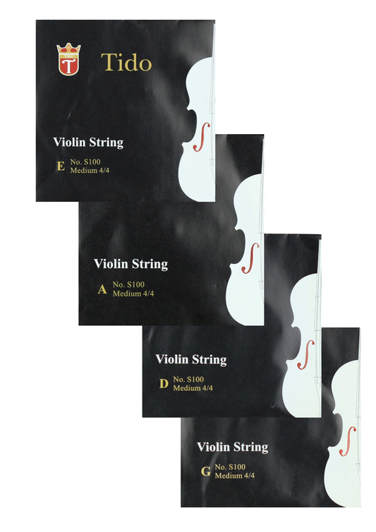 4/4 size Tido brand violin string set wound with metal core