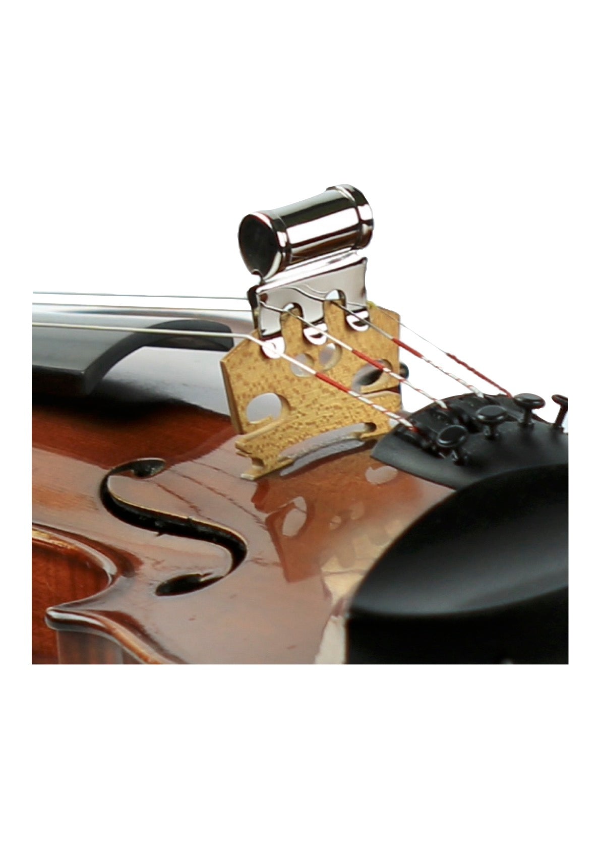 Tonwolf nickel plated heavy duty brass 3/4-4/4 violin practice barrel mute