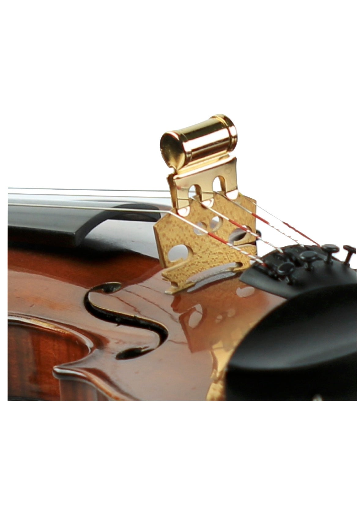 "Tonwolf" gold plated heavy duty brass 3/4-4/4 violin practice barrel mute