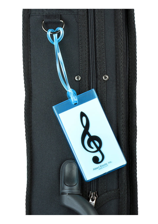 Albert Elovitz AIM Gifts Silicone Bag Tag Treble Clef Blue