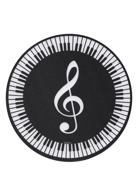 Treble clef keyboard design music computer mouse pad thick rubber base