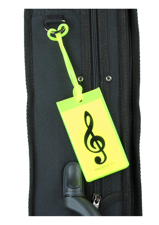 Albert Elovitz AIM Gifts Silicone Bag Tag Treble Clef Yellow