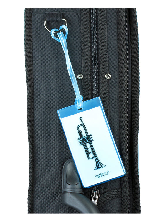 Albert Elovitz AIM Gifts Silicone Bag Tag Trumpet Blue