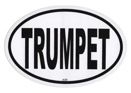 AIM Gifts Oval Bumper Sticker TRUMPET