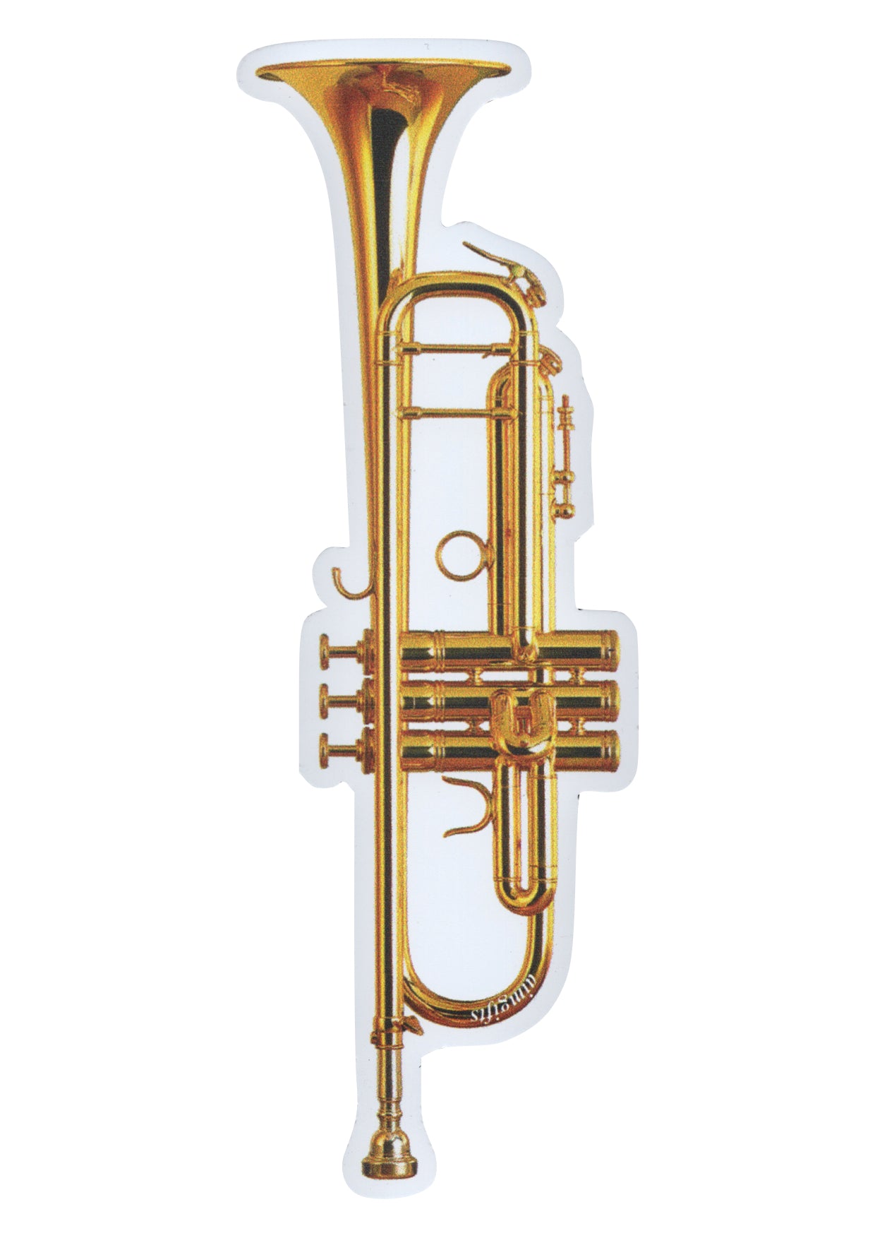 AIM gifts brand music brass trumpet die cut fridge magnet