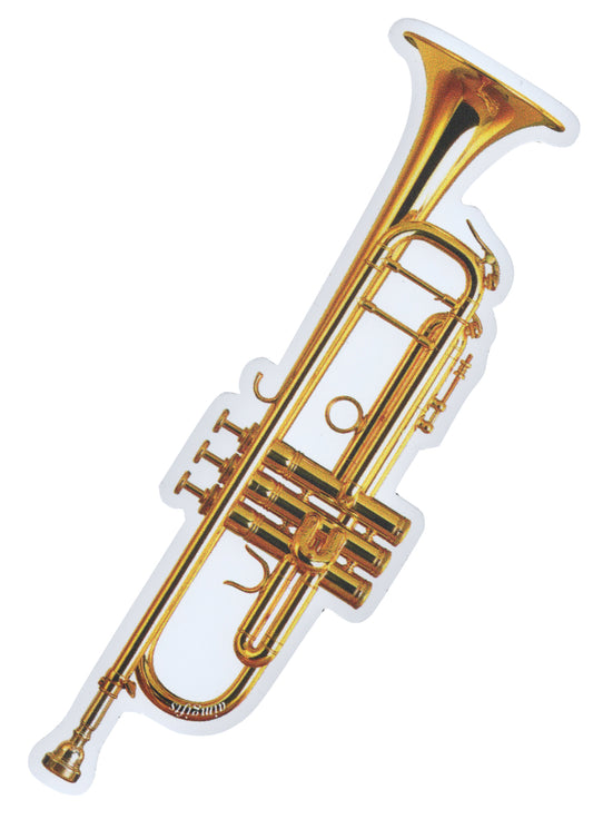 AIM gifts brand music brass trumpet die cut fridge magnet