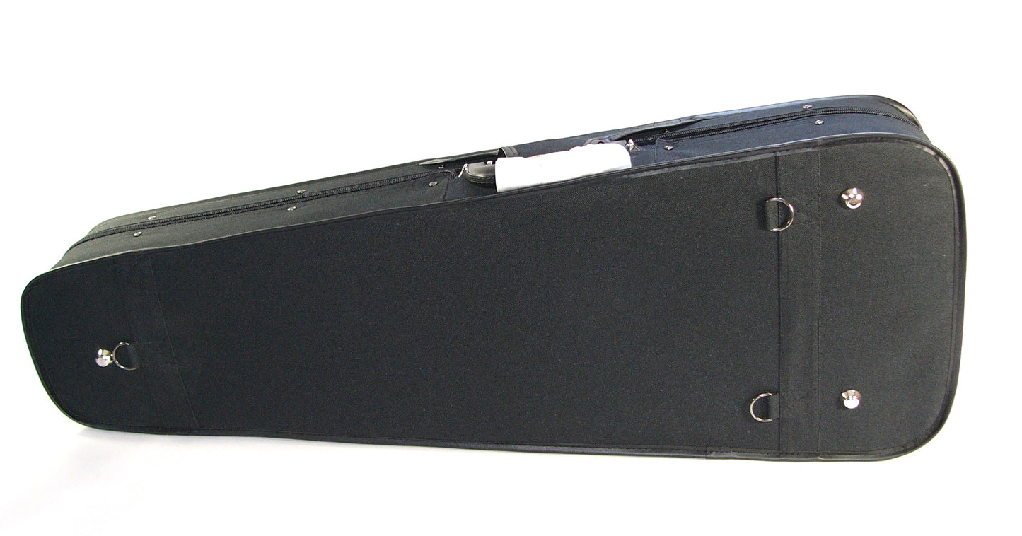 Deluxe size adjustable (14”-16.5”) black blue dart viola case many features