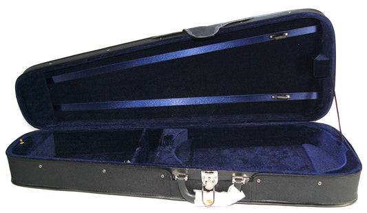 Deluxe size adjustable (14”-16.5”) black blue dart viola case many features