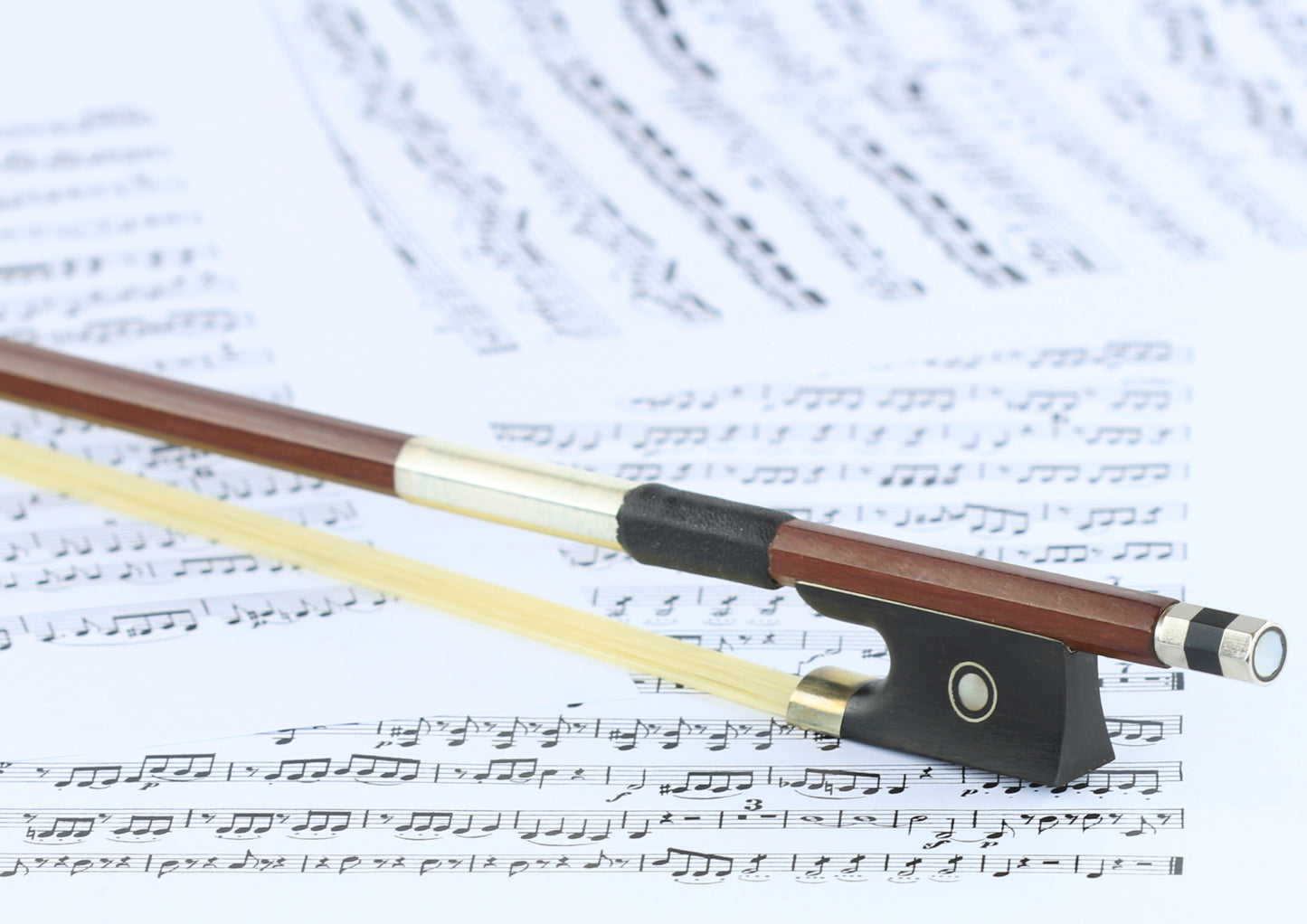 1/2 Size violin bow octagonal brazilwood stick ebony frog