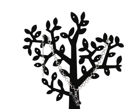 Silver colour bracelet with violin charm lobster clasp free gift pouch