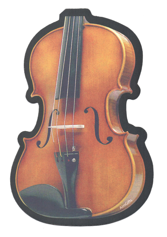 Die Cut Violin Computer Mouse Pad Fabric Top & Rubber Base