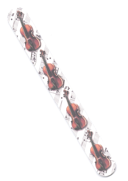 1 X Double sided violin viola design emery board nail file