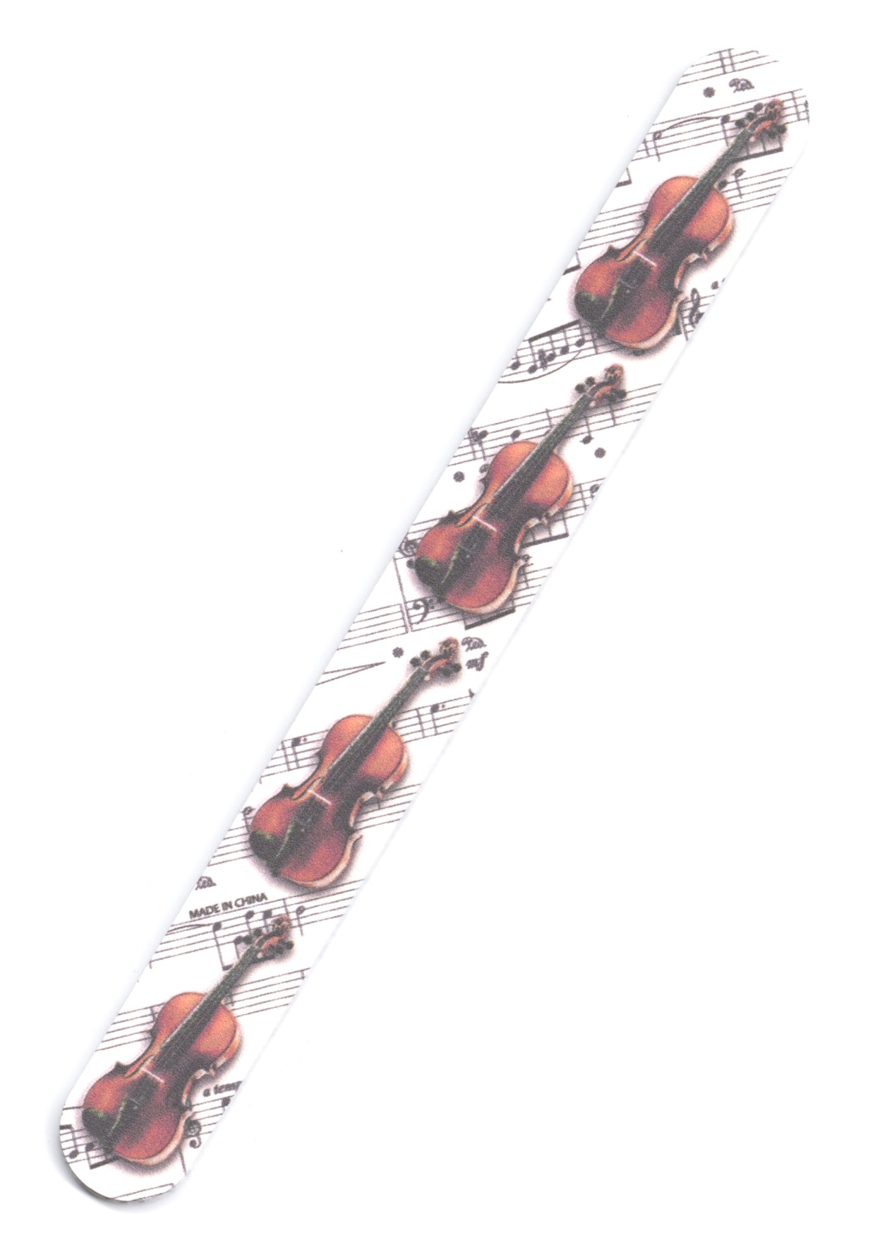 1 X Double sided violin viola design emery board nail file