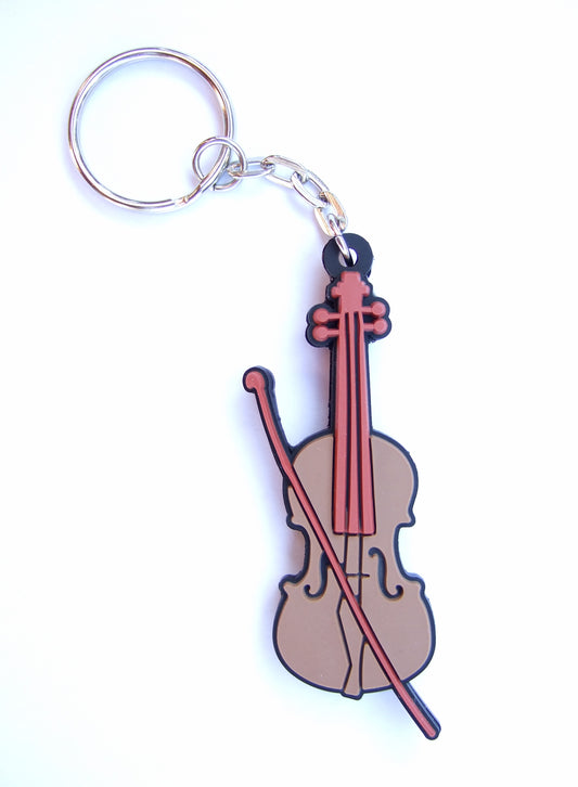 Violin & bow keyring double sided design made of quality materials