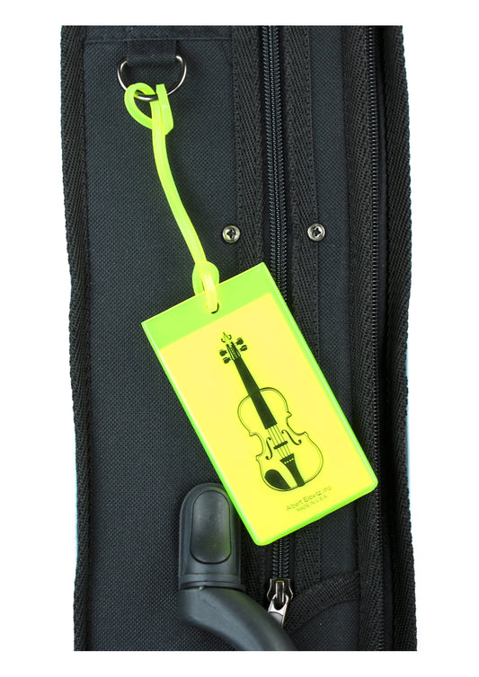Albert Elovitz AIM Gifts Silicone Bag Tag Violin Viola Yellow
