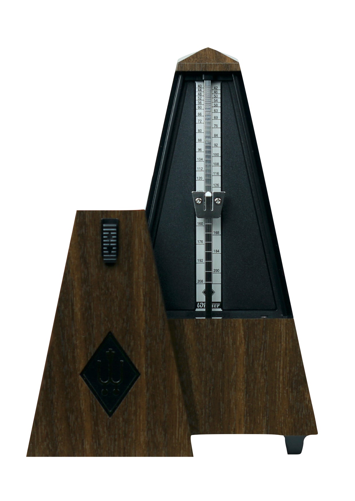 Wittner 845131 plastic pyramid pendulum mechanical metronome walnut finish
