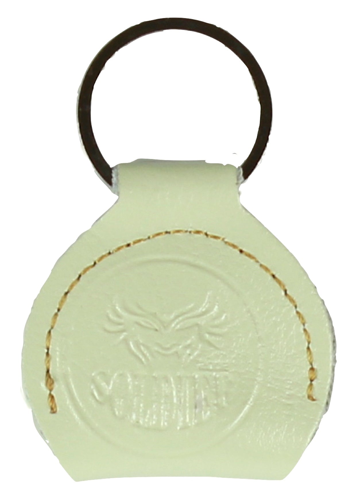 White 100% Genuine Leather “Soldier Brand” Guitar Pick Plectrum Holder & Keyring