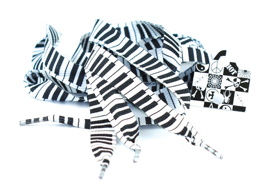 AIM Gifts brand Shoelaces White Piano Keyboards